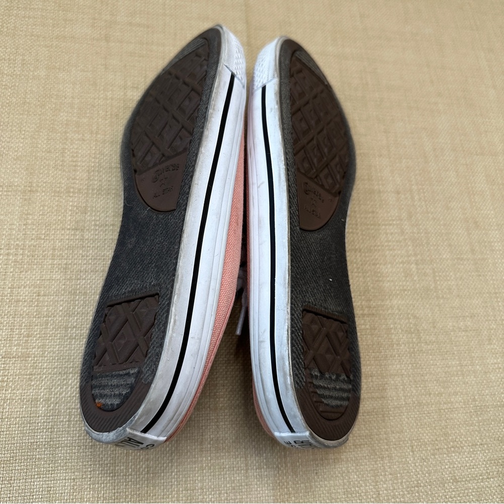 Converse All Star Peachy-Pink Slip On Mule Tie Sneakers - Picture 5 of 11
